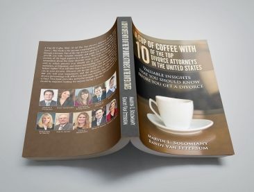 Copy of A Cup of Coffee with 10 of the Top Divorce Attorneys in the United States faced down on table
